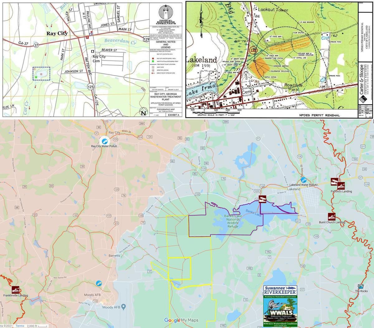 Ray City, Lakeland, both + Moody AFB, WTP maps