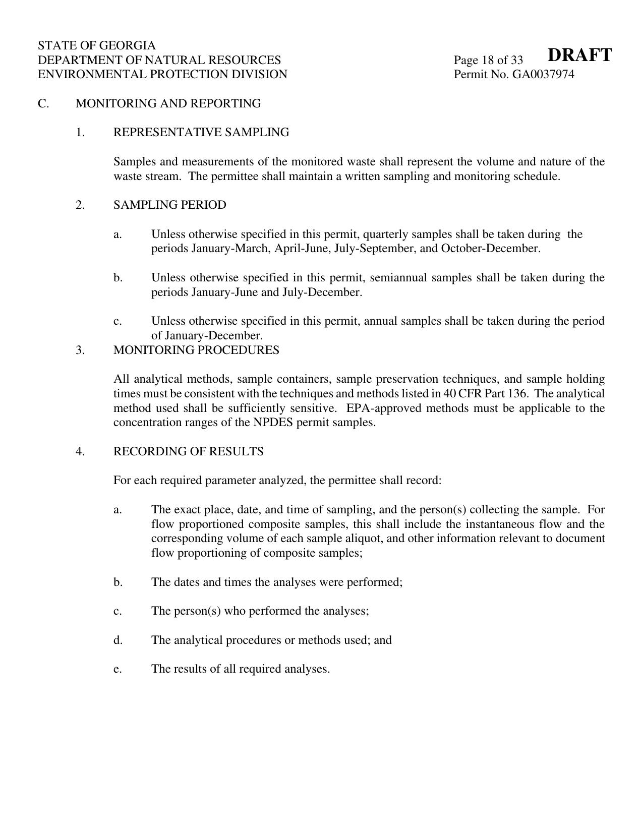 C. MONITORING AND REPORTING