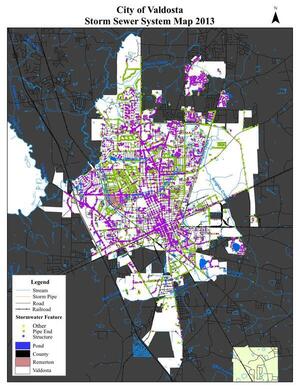 [Storm sewer system map (old)]