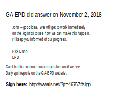 GA-EPD did answer on November 2, 2018