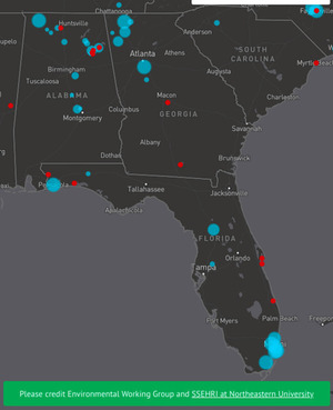 [FL-GA-AL PFAS map --EWG and SSEHRI at Northeastern University]