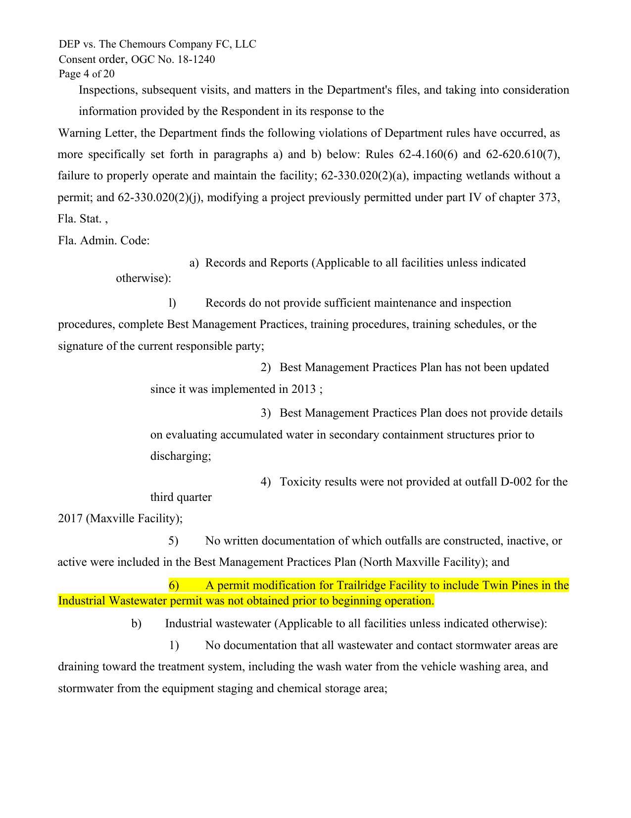 No Twin Pines permit modification