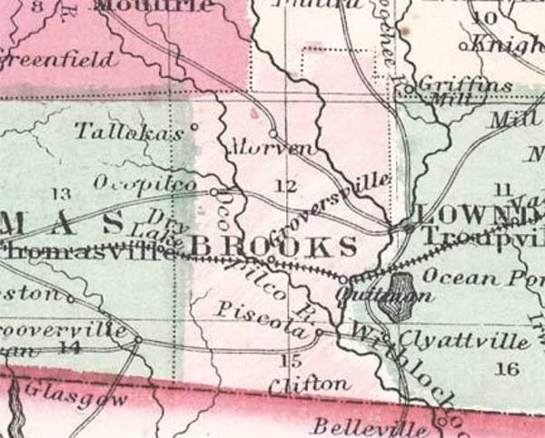 [1863 Map: Quitman, Grooversville (A.J. Johnson)]