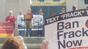 [a protest for climate action led by middle and high schoolers]