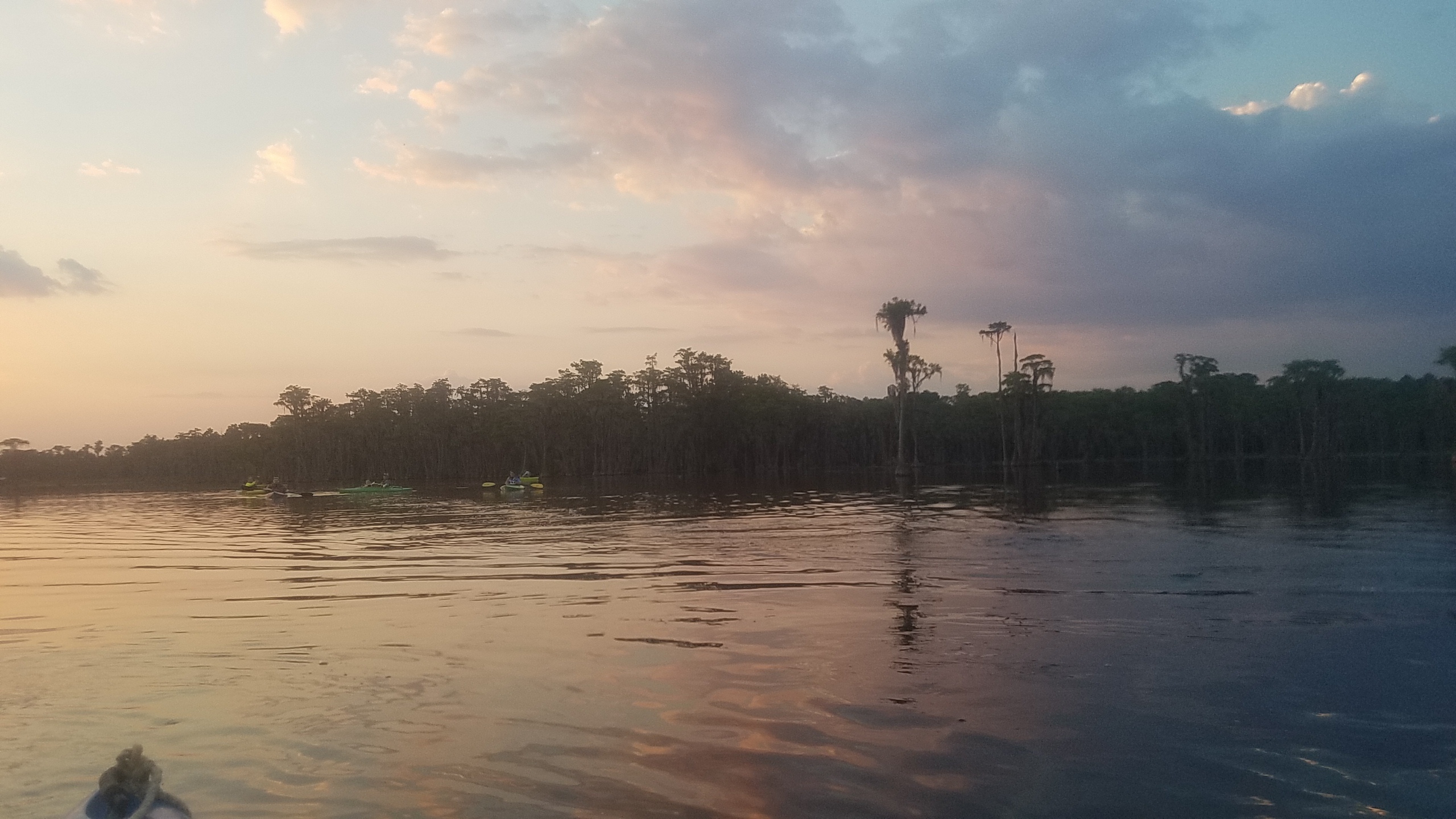 A darkling lake