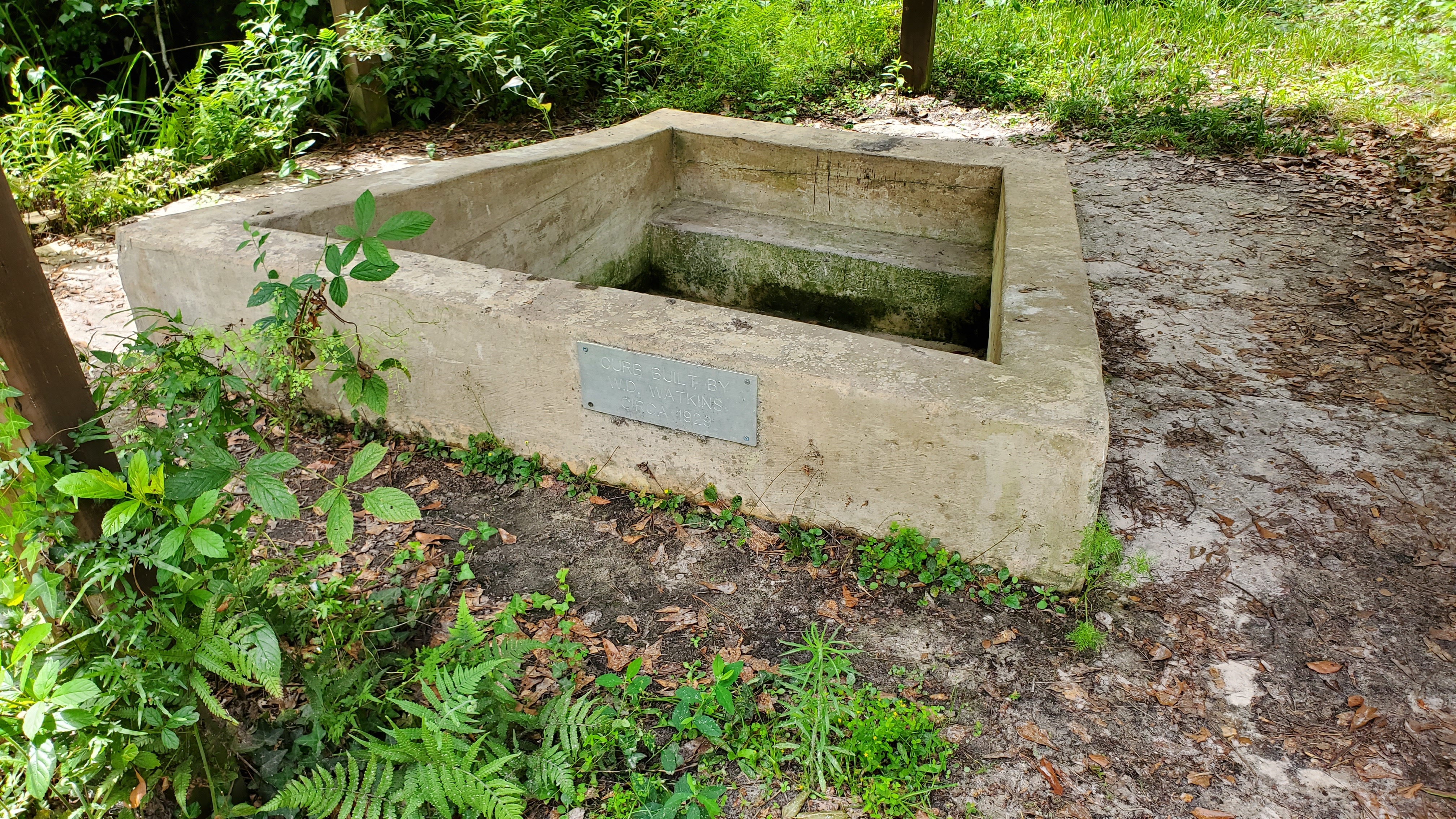 Curb built by W.D. Watkins Circa 1929