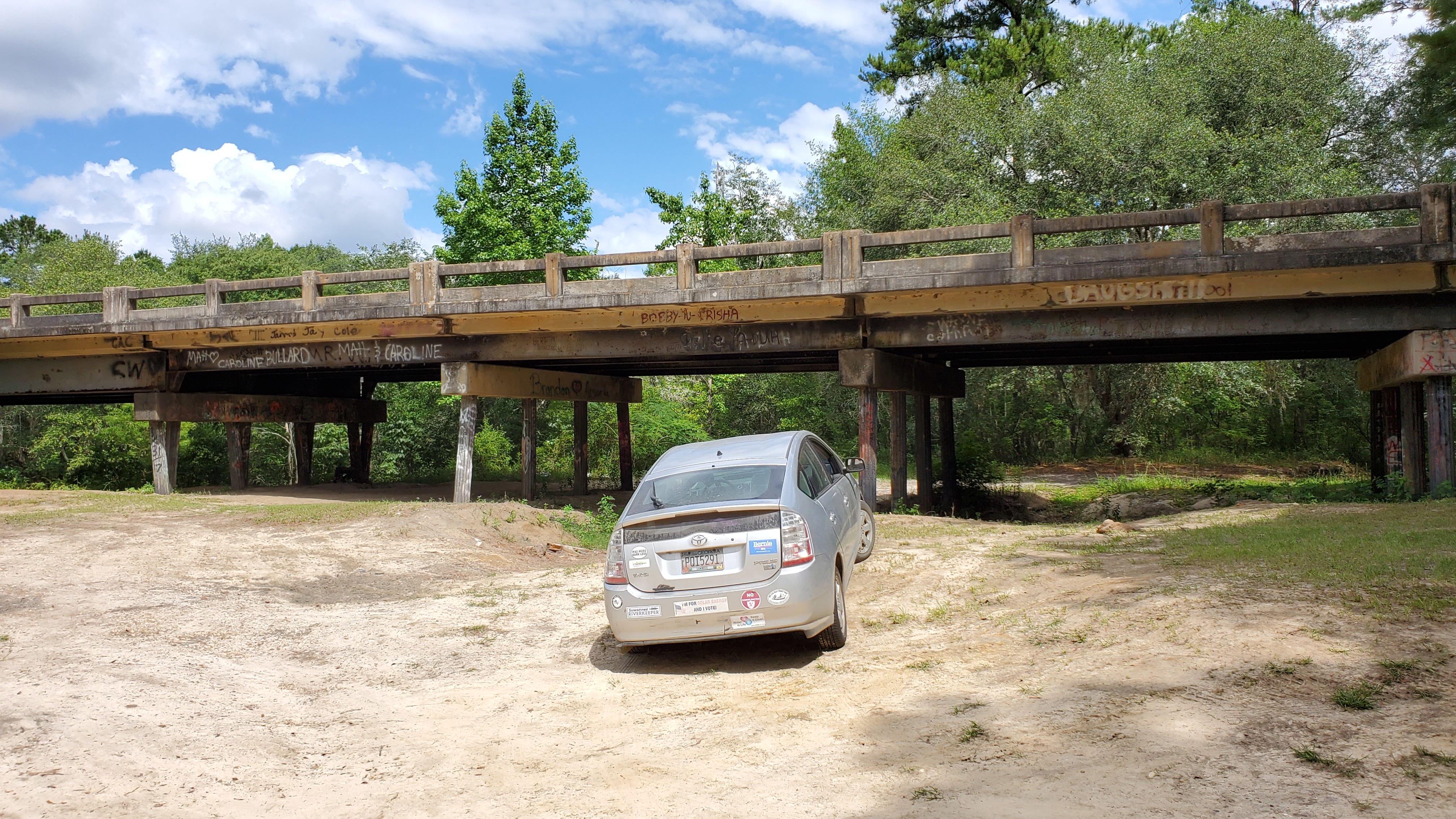 Bridge and car