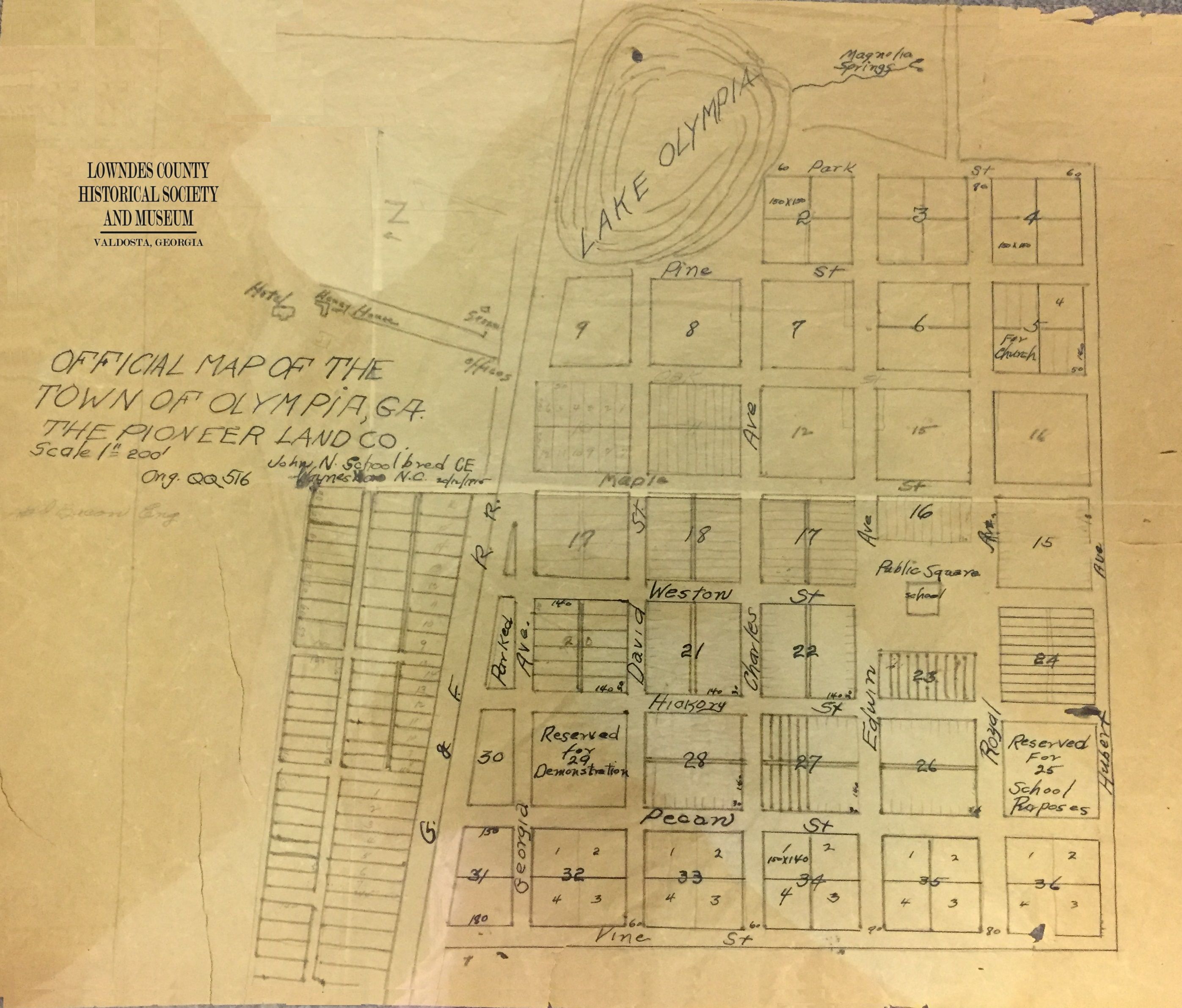 Map of Olympia, GA