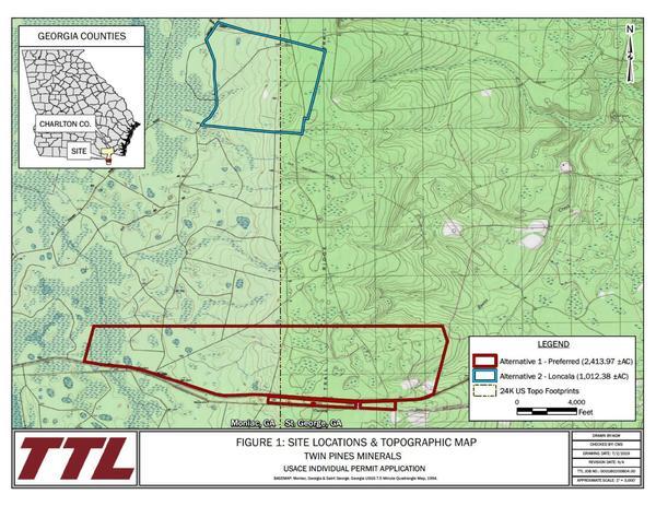 [Site Locations & Topographic Map]