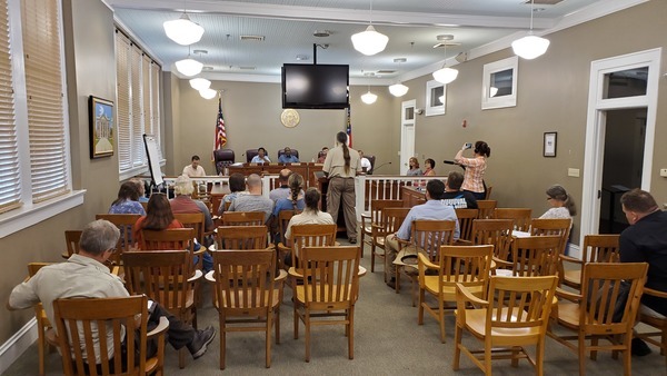 [TPM front left, Chip Campbell (St. Mary's Riverkeeper), Emily Jones (GPB)]