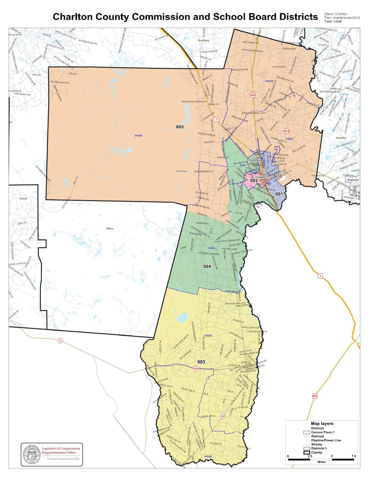 Map from Charlton County Board of Elections