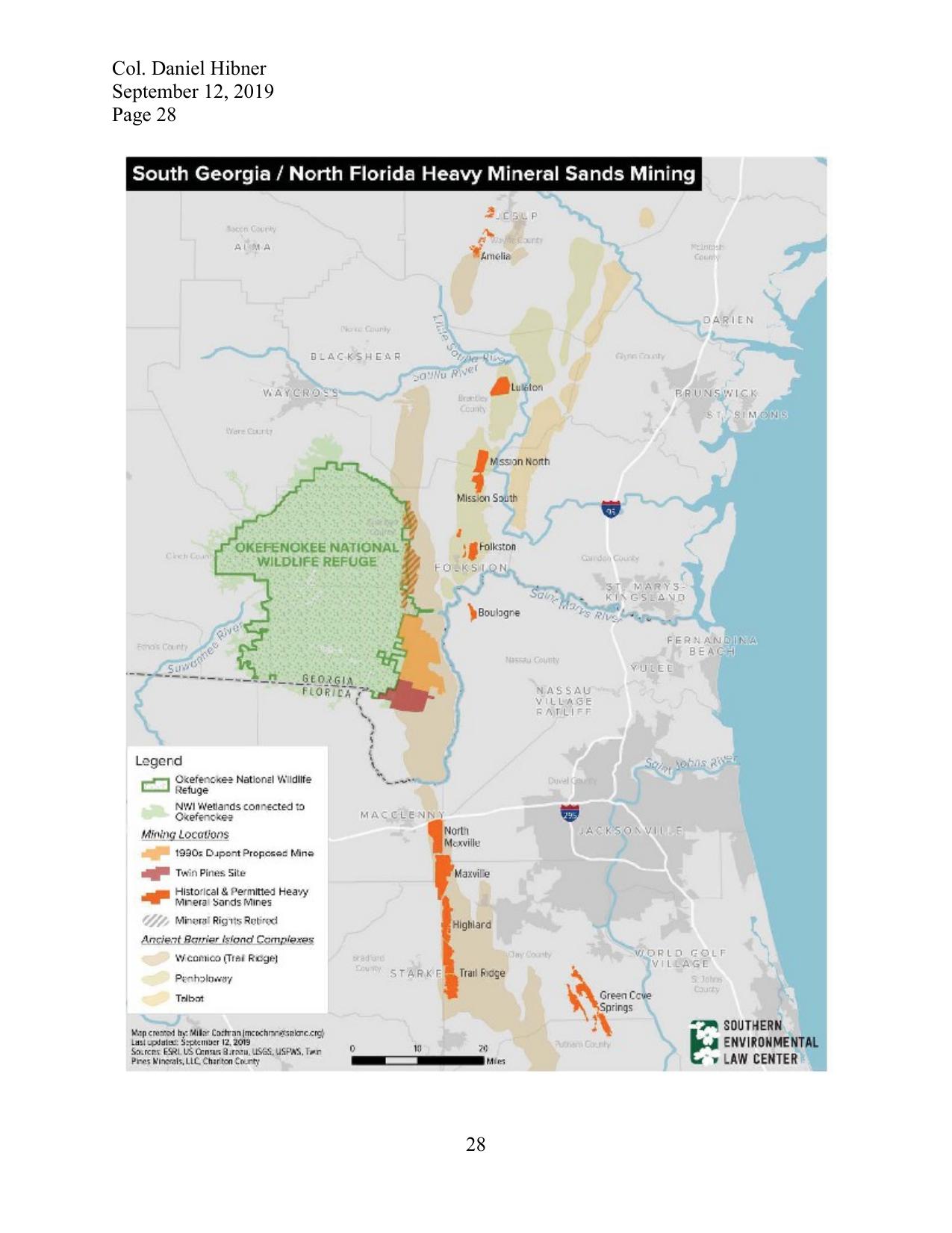 Figure 3: South Georgia/North Florida Heavy Mineral Sands Mining