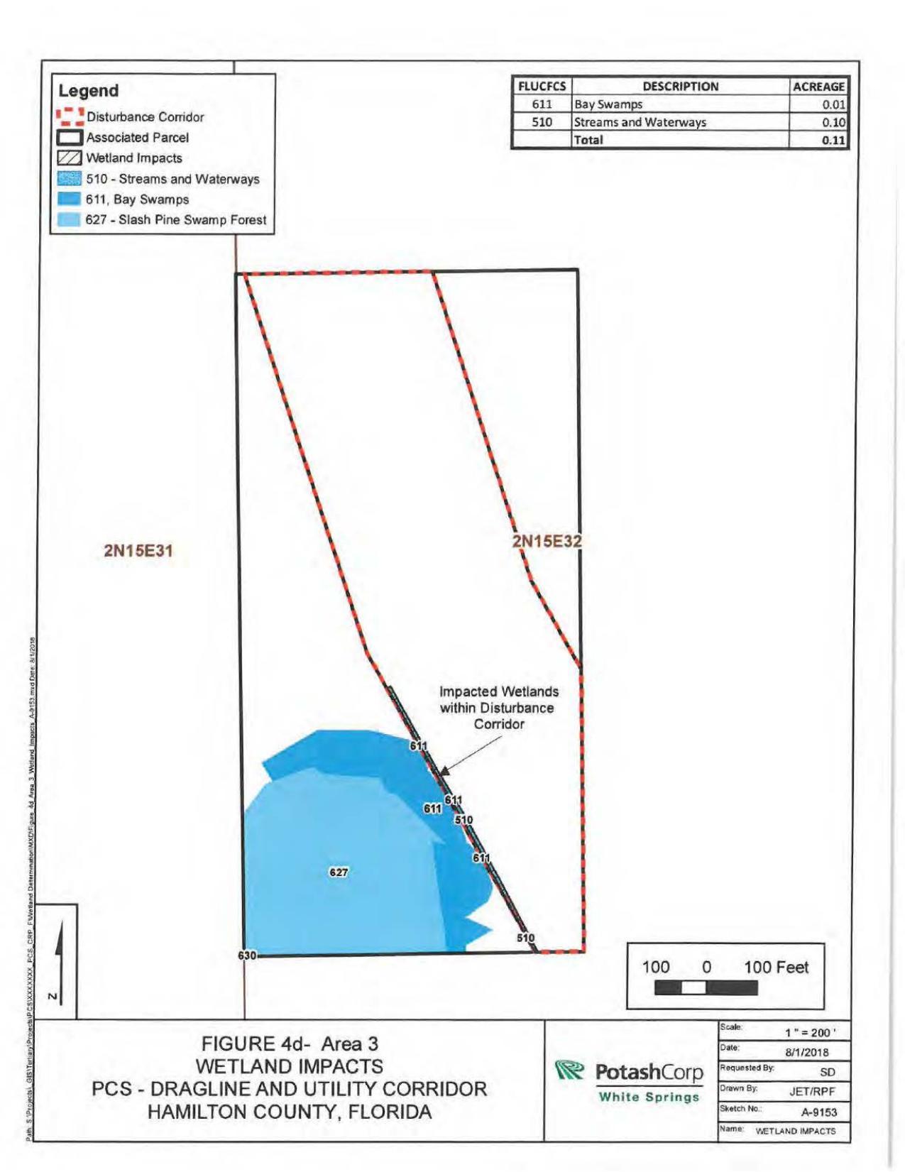 Map: Area 3 Disturbance Corridor