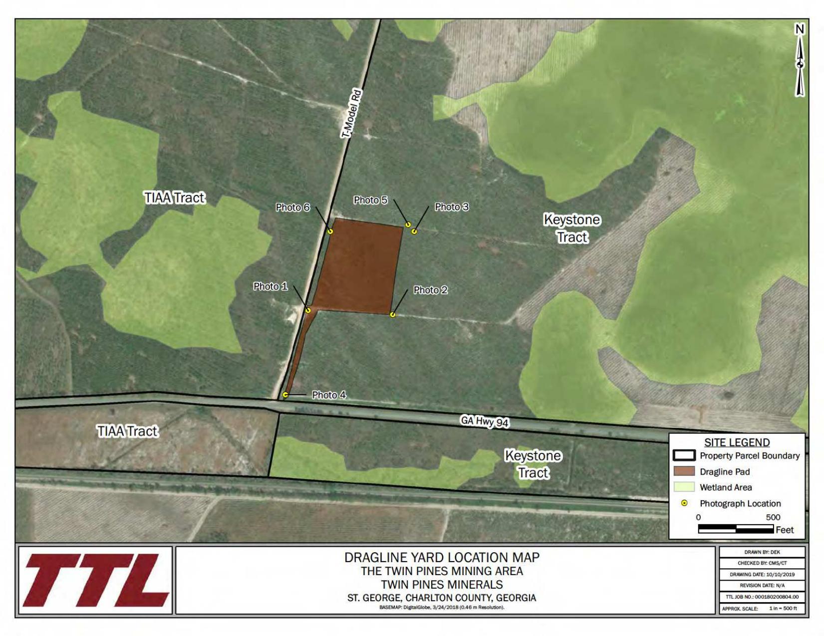 Dragline Yard Location Map