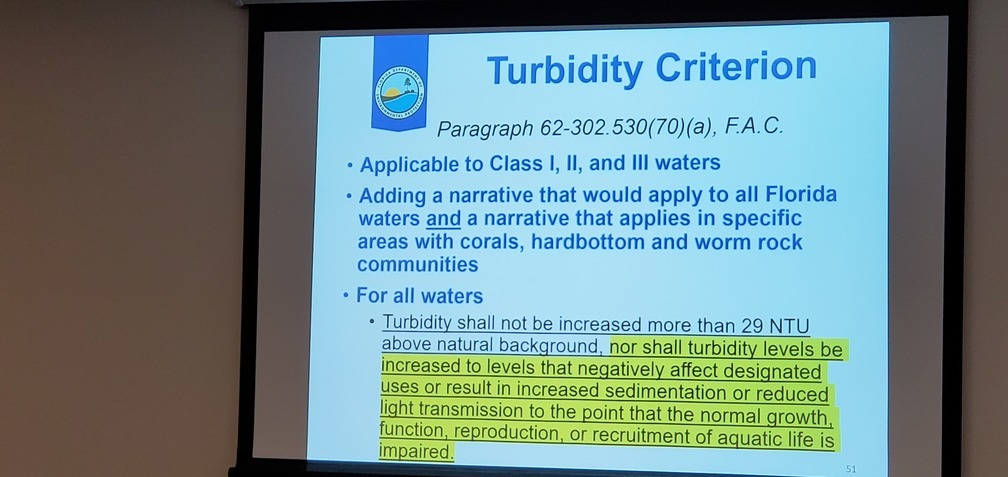 Slide: Turbidity Criteria (a)