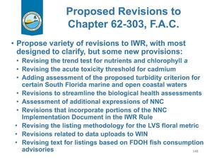 [Proposed Revisions, 62-303, F.A.C.]