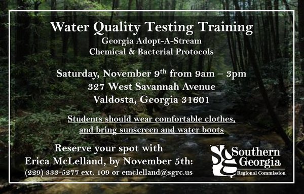 [9 AM to 3 PM, Saturday, November 9, 2019 @ SGRC Valdosta]