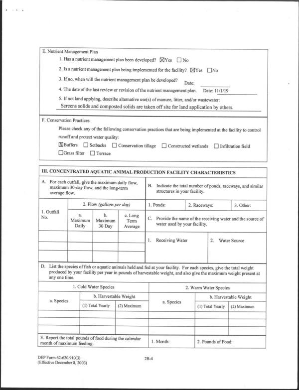 E. Nutrient Management Plan