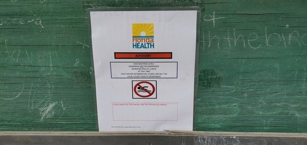 Florida Health Advisory on kiosk