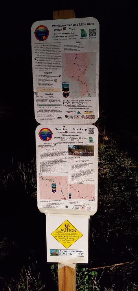 Water Trail and WWALS warning signs