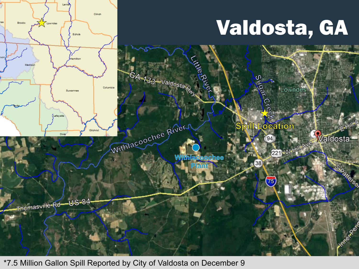 Valdosta spill location