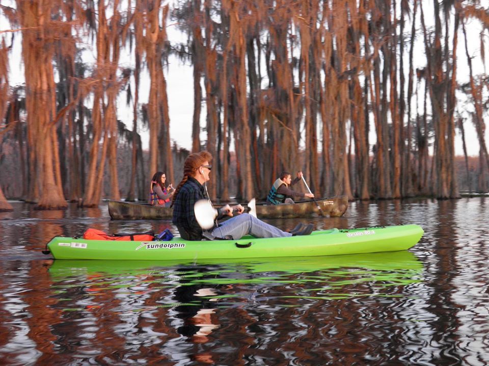 Green kayak