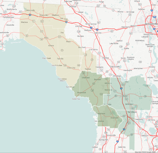 [Overlap: Suncoast and Northern Turnpike Connector]