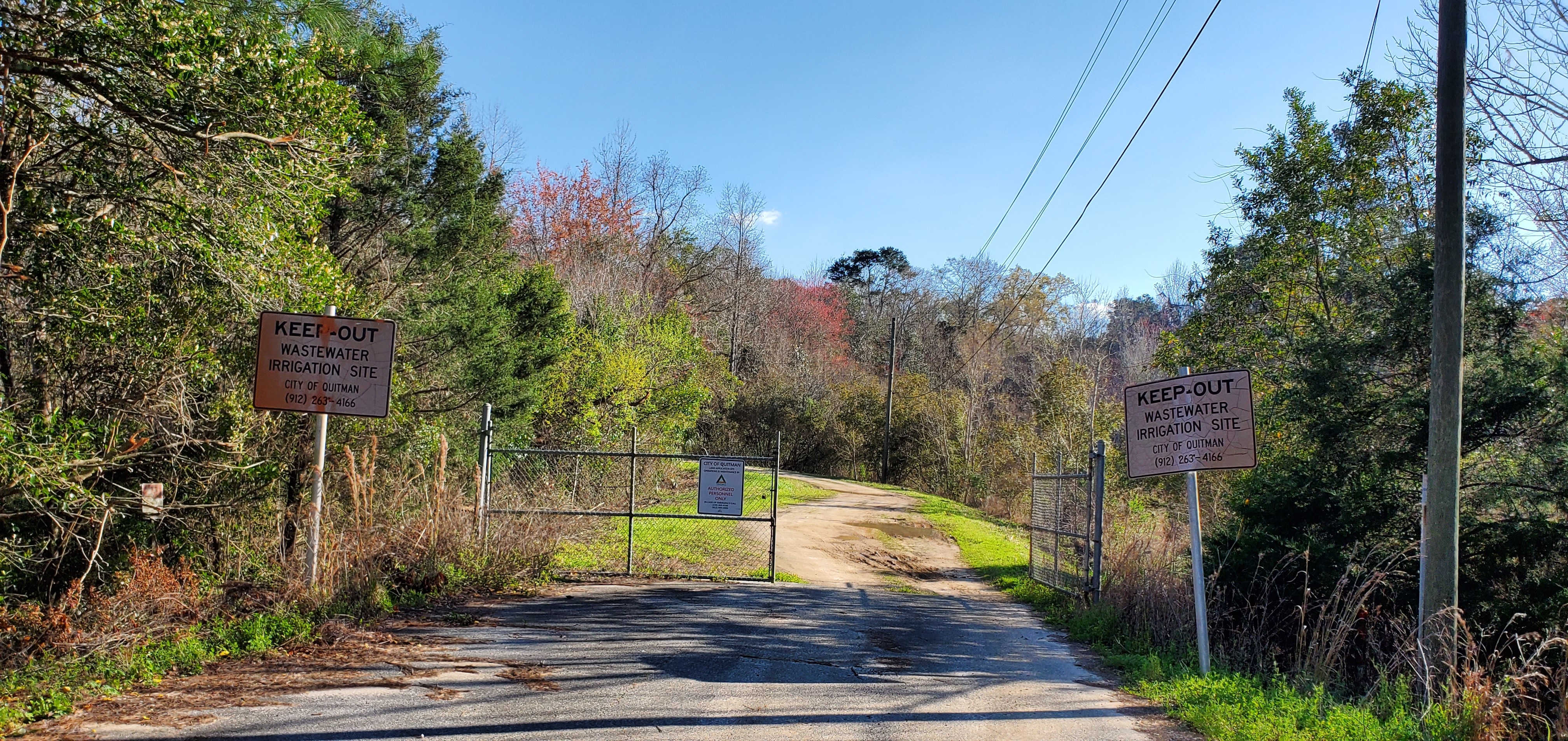 Entrance, Quitman Land Application Site