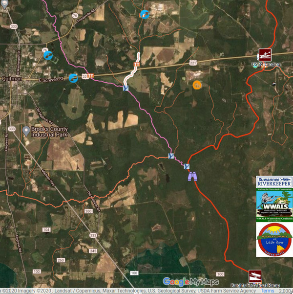 [Map: Crooked Creek, Okapilco Creek, Withlacoochee River]