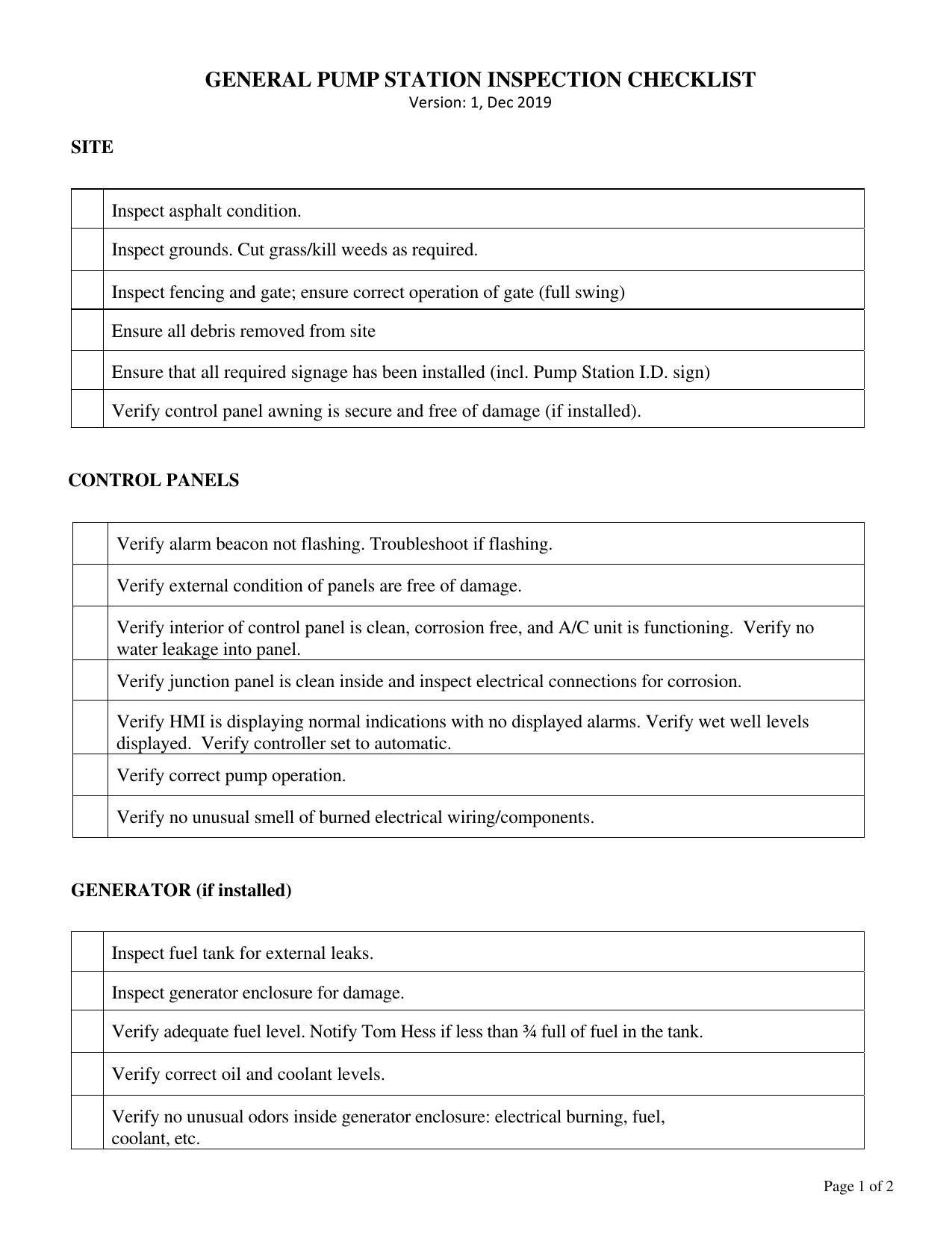 [1 of General Pump Station Inspection CheckList 17Dec19]