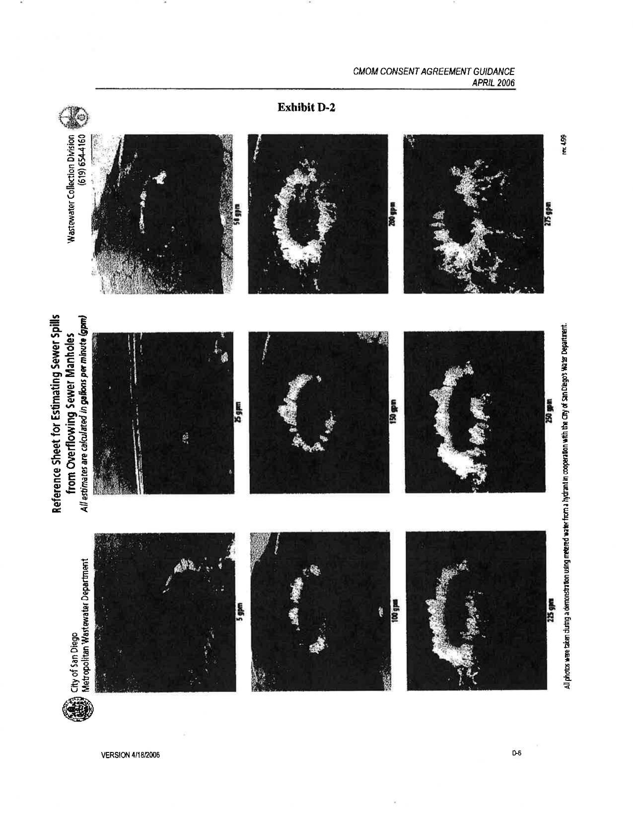 Exhibit D-2: Reference for Sewer Spills