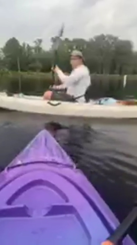 Bobby McKenzie in raffle kayak