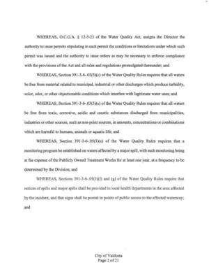 [O.C.G.A. § 12-5-23 of the Water Quality Act, assigns the Director the authority]