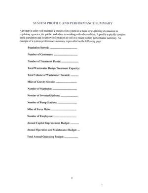 [basic population and inventory information as well as a recent system performance summary.]