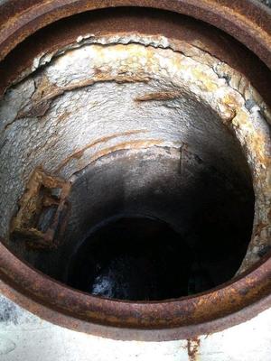 [Inside manhole]