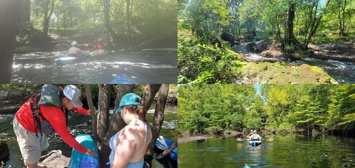 Bethel Creek rapids, boats, downstream