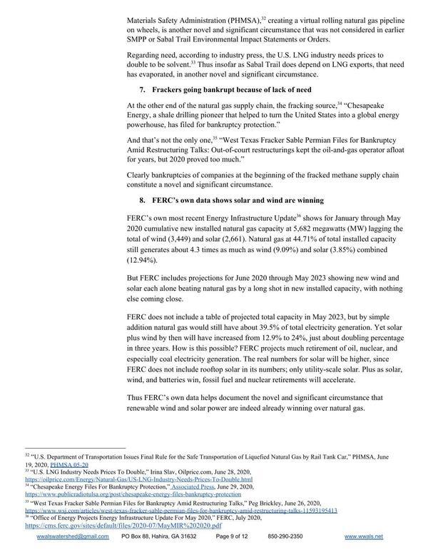 7. Frackers going bankrupt... 8. FERC’s own data shows solar and wind are winning