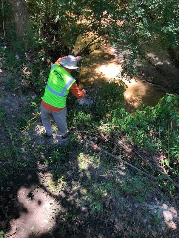 Conn Cole testing Okapilco Creek