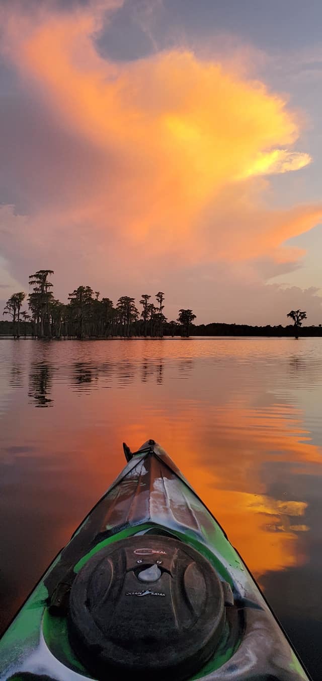 Orange-gold sky