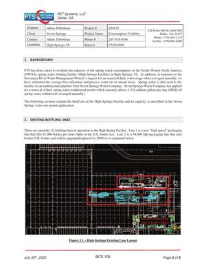 [Figure 3.1 -- High Springs Existing Line Layout]