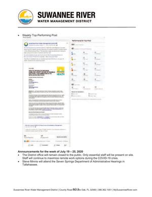 [Weekly Top Performing Post: July 9 Advisory, Bacterial Contamination, Withlacoochee River]