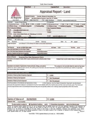 [“NOTICE: The Appraisal Instiute publishes this form for use by appraisers where the appralser deems use of the form appropriate, Depending on the assignment, the]