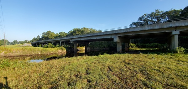 [Hagan Bridge, 3.2' (123.5' NAVD88) on Skipper Bridge Gauge]