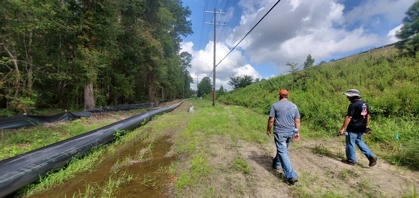 [Lowndes County force main pipe on power line right of way]