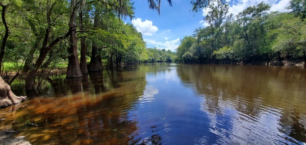 [Sky and tea water, Knights Ferry Boat Ramp]