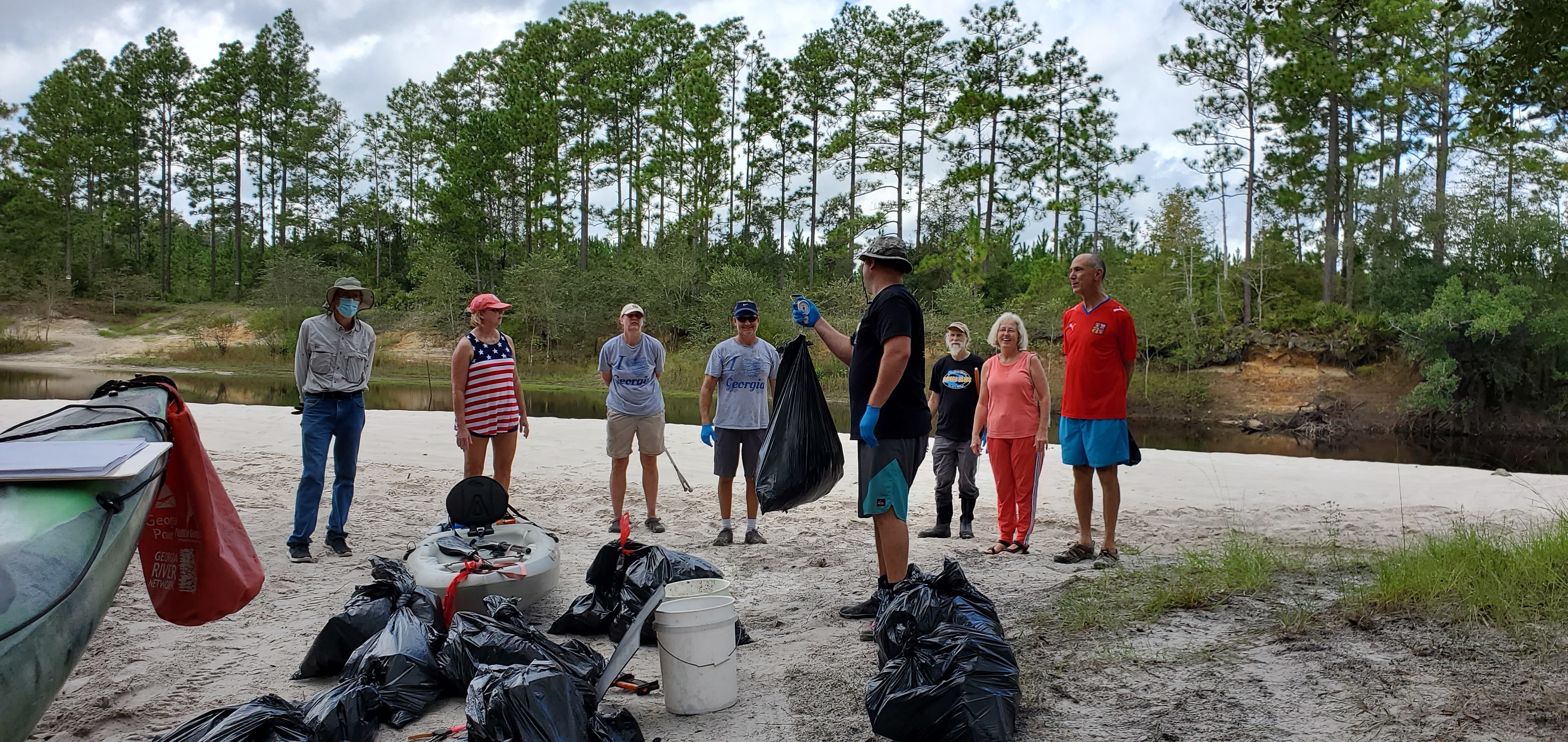 Trash bags at Berrien Beach (rotated)