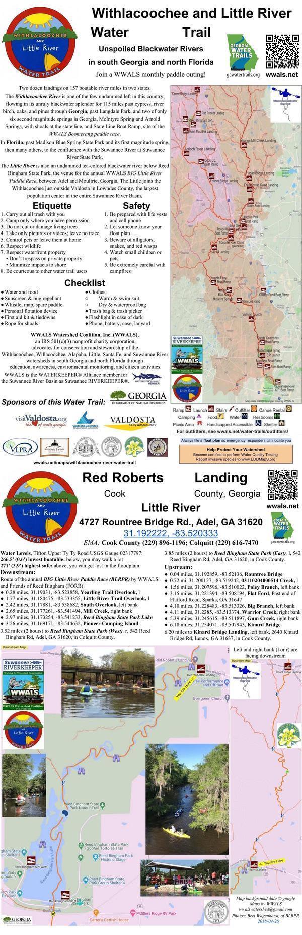 Little River signpost: Red Roberts Landing