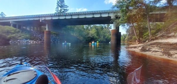 [Gretchen, Steve, Brett, under the bridge]