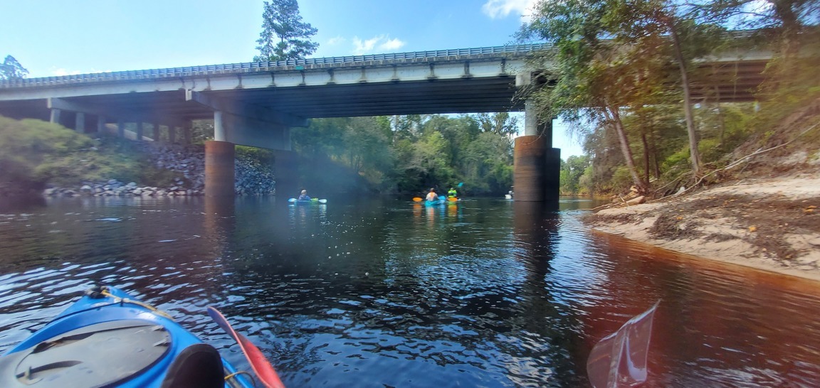 Gretchen, Steve, Brett, under the bridge