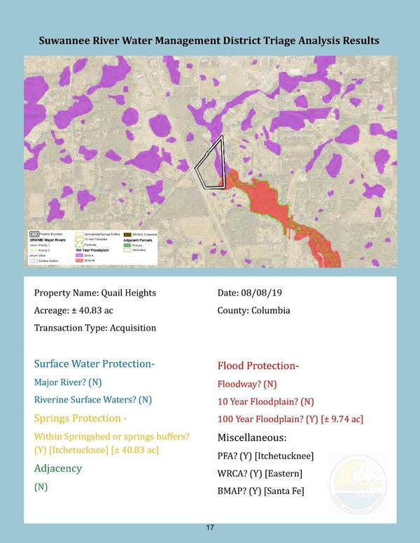 Map: District Triage Analysis: Quail Heights